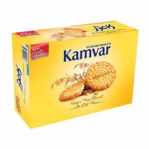 بیسکویت بدون قند کامور حاوی ارد یولایف جو دوسر 500 گرم Kamvar Oat Biscuit Flour without Sugar 500gr 