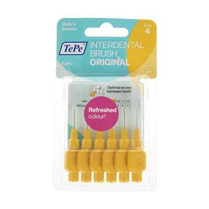 مسواک بین دندانی تپه مدل Orginal سایز 4 بسته 6 عددی Tepe Orginal Interdental Brush Size 4 Pack of 6