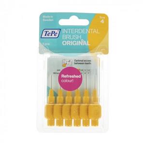 مسواک بین دندانی تپه مدل Orginal سایز 4 بسته 6 عددی Tepe Orginal Interdental Brush Size 4 Pack of 6