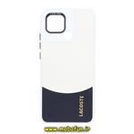 قاب گوشی Redmi 10C - Redmi 10 Power - Poco C40 شیائومی اورجینال CASE PRO طرح چرمی دورنگ لاکوست LACOSTE سیلیکونی ژله ای سفید کد 360