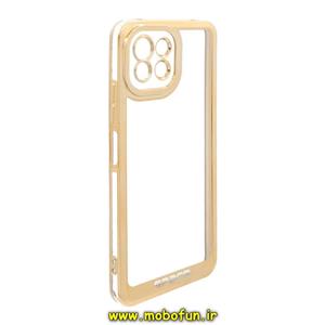 قاب گوشی Mi 11 Lite 4G - Mi 11 Lite 5G - Mi 11 Lite NE شیائومی طرح الکتروپلیتینگ ژله ای شفاف اورجینال اسپیس SPACE محافظ لنز دار طلایی کد 596