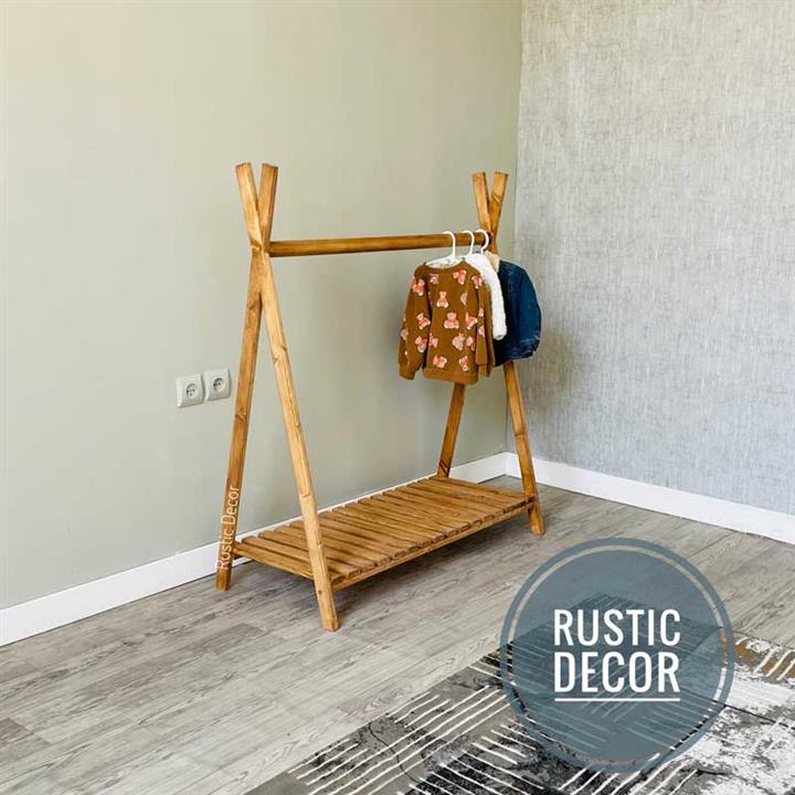 رگال لباس چوبی روستیک دکور مدل DS200