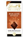 شکلات تلخ لینت اکسلنس با طعم کرپ توری 100 گرمی Lindt Excellence paillete dentelle noir croustillant