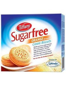 بیسکویت رژیمی بدون شکر و کرم دار تیفانی با طعم پرتقالی 162 گرمی Tiffany Sugar Free Orange Cream Biscuits