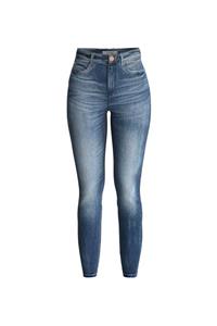 شلوار جین زنانه به رنگ آبی سرمه ای با ساق بلند کمر باریک W2YA46D4Q02CMD1 گس Guess