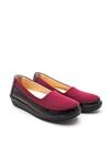 کفش کژوالراسته زنانه  - Dr.Comfort DR.2000 BORDO STREÇ-CROCCO