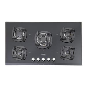 اجاق گاز 5 شعله شیشه مشکی آروما مدل H143