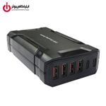 هاب شارژر USB و Type-C هوشمند 6 کانال فرانت مدل UPC320  Faranet UPC320 USB And Type-C 6 Channel Charging Station