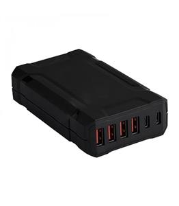 هاب شارژر 6 کاناله USB و Type-C با مدار هوشمند 48 وات