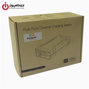 هاب شارژر USB و Type-C هوشمند 6 کانال فرانت مدل UPC320  Faranet UPC320 USB And Type-C 6 Channel Charging Station هاب شارژر 6 کاناله USB و Type-C با مدار هوشمند 48 وات