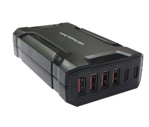 هاب شارژر USB و Type-C هوشمند 6 کانال فرانت مدل UPC320  Faranet UPC320 USB And Type-C 6 Channel Charging Station هاب شارژر 6 کاناله USB و Type-C با مدار هوشمند 48 وات