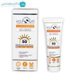 کرم ضدآفتاب و ضدچروک بدون رنگ هپسان spf50 حجم 50 میل