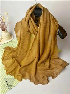 شال نخی پلیسه موجی زارا حاشیه دالبر عروسکی خردلی