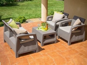مبلمان حصیری ست چهار نفره کد 8010