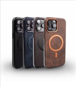 قاب چرمی مگسیف دار مک کوی ایفون 13 پرو مکس MILITARY LEATHER CASE MACCOY IPHONE 13 PRO MAX