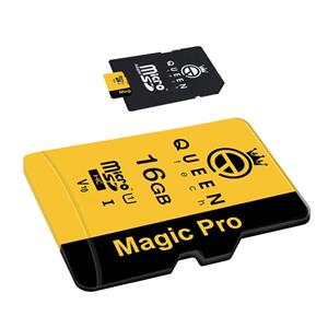 کارت حافظه Micro SD HC کوئین تک مدل  V10-633X Magic pro کلاس 10 استاندارد UHS-l U1 سرعت 95mbps ظرفیت 16 گیگابایت به همراه آداپتور SD