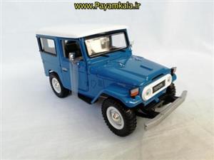 ماکت ماشین فلزی قدیمی تویوتا اف جی کروزر 1:24 (TOYOTA FJ40 BY MOTORMAX) سری پلاتینوم آبی