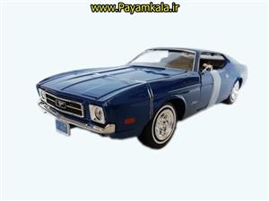 ماشین فلزی فورد موستانگ (1:24) (FORD MUSTANG SPORTSROOF 1971 MOTORMAX) آبی