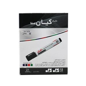 ماژیک وایت برد کیان مدل صفا بسته 12 عددی