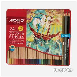 مدادرنگی ۳ ۲۴ رنگ فلزی آریا
