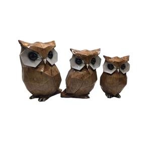 مجسمه مدل جغد طرح گرافیکی مجموعه سه عددی