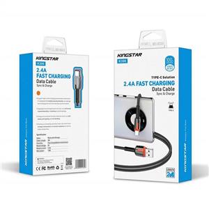 کابل تبدیل USB به USB-C کینگ استار مدل K306 طول 2 متر