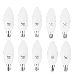 لامپ ال ای دی 7 وات شمعی افراتاب مدل AF-C37-7W پایه E14 بسته 10 عددی