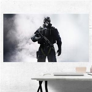 تابلو شاسی مدل گیمینگ طرح پوستر بازی کامپیوتر ی rainbow six کد 1190