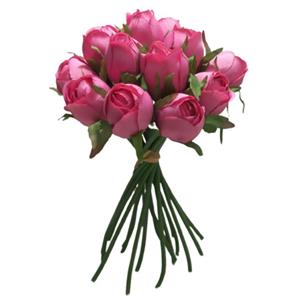 گل مصنوعی مدل رز غنچه مجموعه 18 عددی