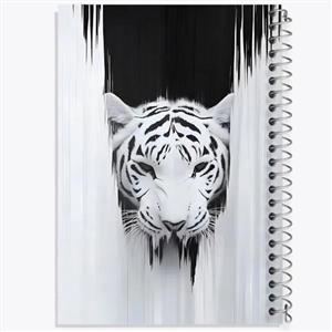 دفتر زبان 50 برگ خندالو مدل دو خط طرح ببر کد 8554