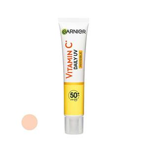 کرم ضد آفتاب رنگی گارنیه SPF 50 مدل Vitamin c ‌مناسب برای انواع پوست حجم 40 میلی‌لیتر