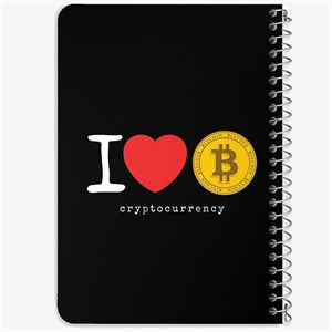 دفتر لیست خرید 50 برگ خندالو طرح I Love Bitcoin کد 10895