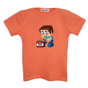 تی شرت آستین کوتاه  بچگانه مدل ماینکرفت کد 15