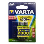 Varta VA-2600 Rechargeable AA Battery Pack of 2
