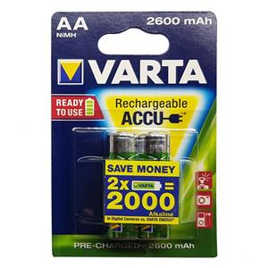 باتری قلمی قابل شارژ وارتا مدل VA 2600 بسته عددی Varta Rechargeable AA Battery Pack of 