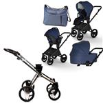 ست کالسکه نوزاد اینوکتوس invictus v-pram مدل Blue Lagoon  با فریم Steel