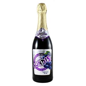 نوشیدنی انگور قرمز گازدار شیشه 750 سی سی ساندیس Sundis Carbonated Red Grape Drink 750 ml