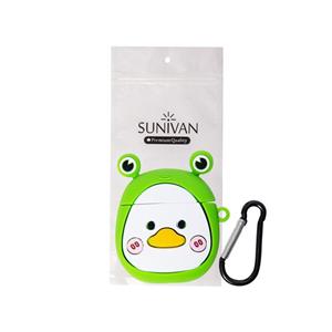 کاور سانیوان مدل عروسکی فانتزی طرح جوجه کلاه قورباغه مناسب برای کیس اپل ایرپاد 1 / 2