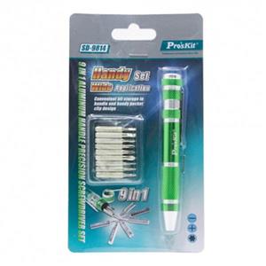 پیچ گوشتی پروسکیت مدل SD-9814 مجموعه 9 عددی