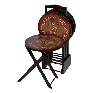 میز عسلی مدل چمدانی  کد m04 مجموعه 4 عددی