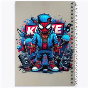 دفتر مشق 100 برگ خندالو طرح مرد عنکبوتی Spider Man کد 13174
