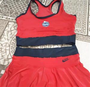 مایو دو تکه زنانه دامنی مارک دی اس نایک کلاه دار کد 1006