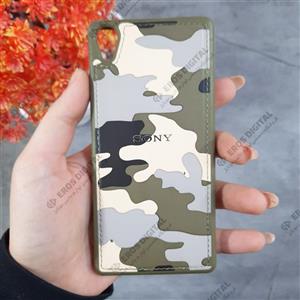 قاب گوشی Sony Xperia X پشت چرم چریکی