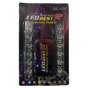 چراغ پلیسی خودرو ال ای دی بست مدل 6 لنزی بسته دو عددی