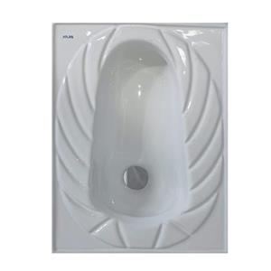 توالت زمینی چینی اطلس مدل ریملس طرح خورشید گود