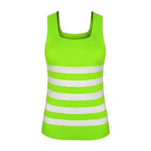 تاپ زنانه مدل راه راه رنگ فسفری