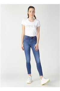 شلوار جین آبی جیب دار  مدل جذب  زنانه(برند آمریکا) گس Guess