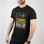 تی شرت آستین کوتاه مردانه مدل Nothing Impossible Never Give Up کد T046