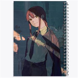 دفتر لیست خرید 50 برگ خندالو طرح ماکیما انیمه مرد اره ای Chainsaw Man کد 17880