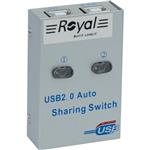 سوییچ 2 پورت USB 2.0 Auto رویال مدل 2UA